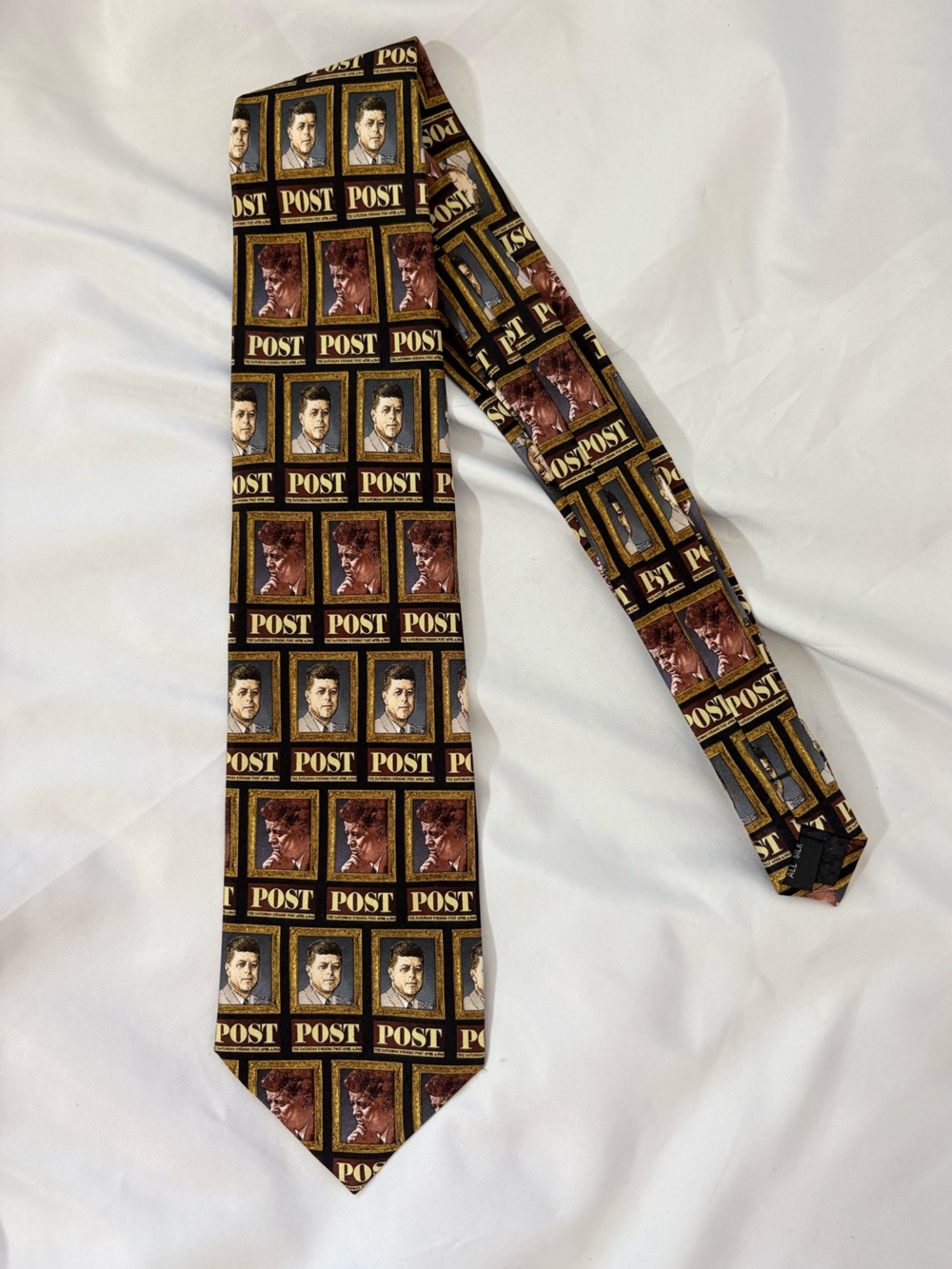 The Saturday Evening Post Normal Rockwell Vintage Silk Novelty Tie